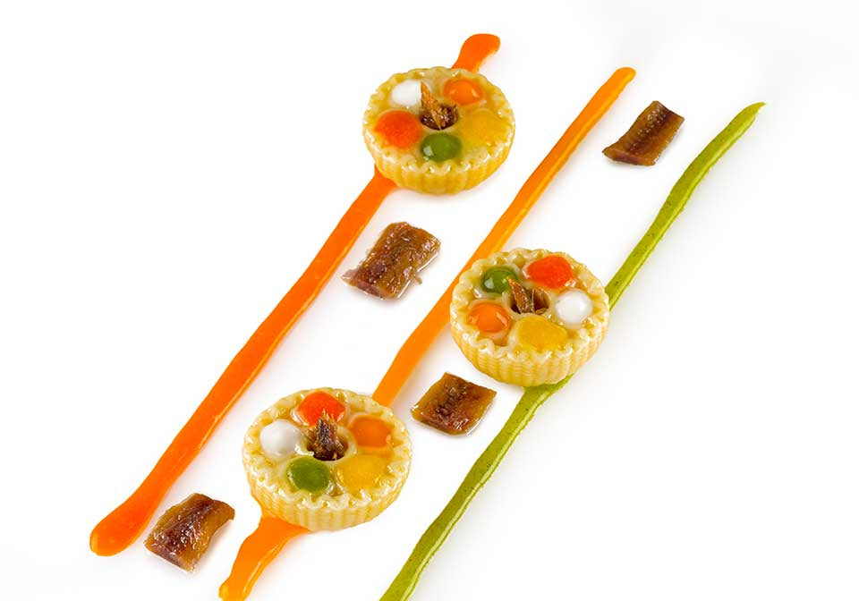 Gemitus con verdure colorate